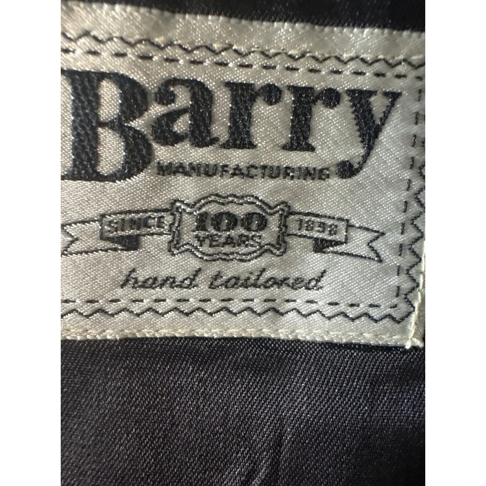 Barry's Mens Gray Herringbone Wool Blend Blazer Sport‎ Coat Size L